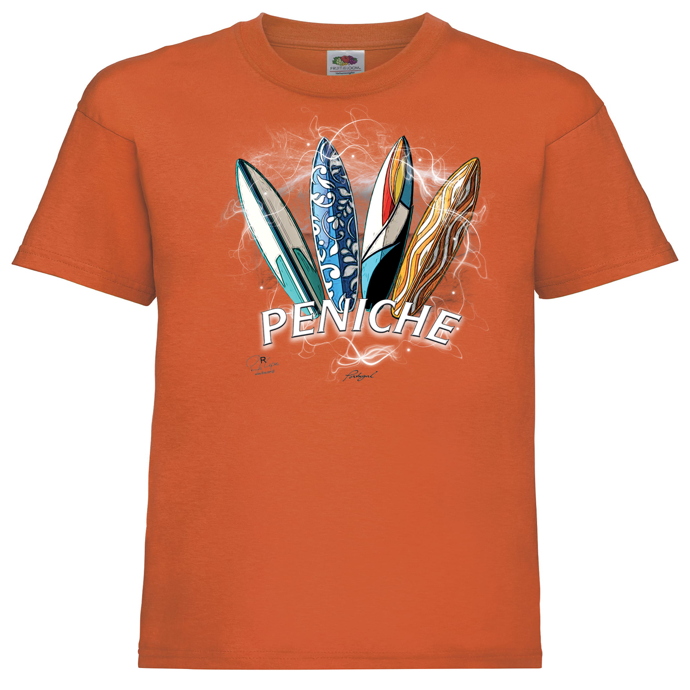 T-shirt Fruit of the Loom Kids Surfboards Peniche