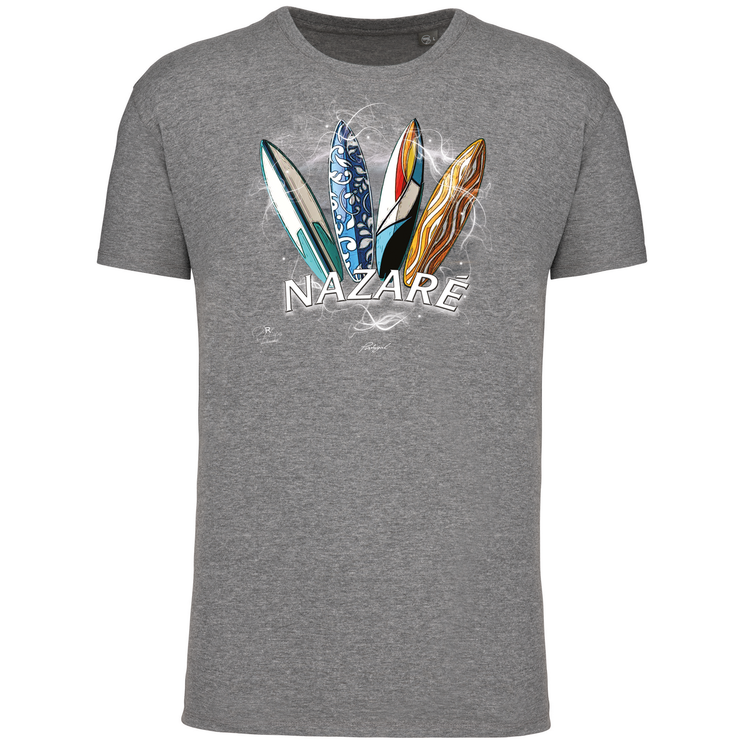 T-Shirt Algodão Biológico Surfboards Nazaré