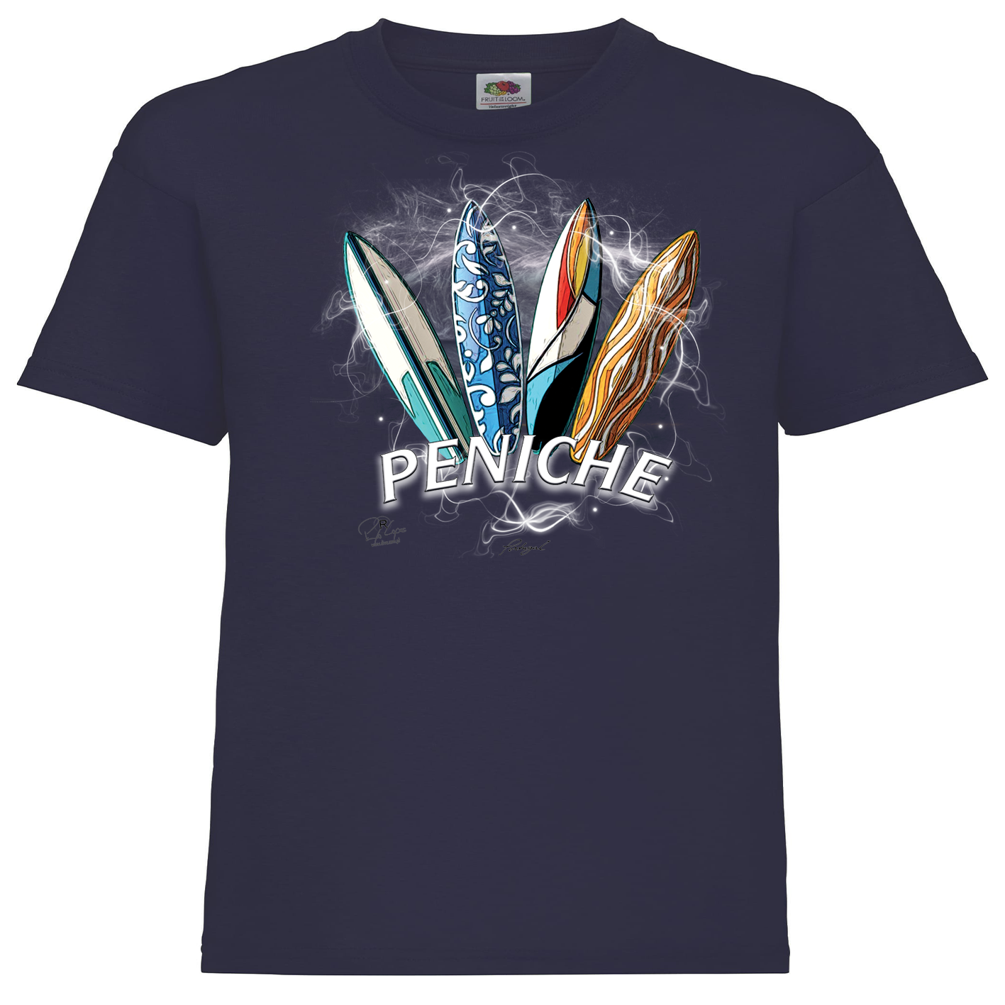 T-shirt Fruit of the Loom Kids Surfboards Peniche