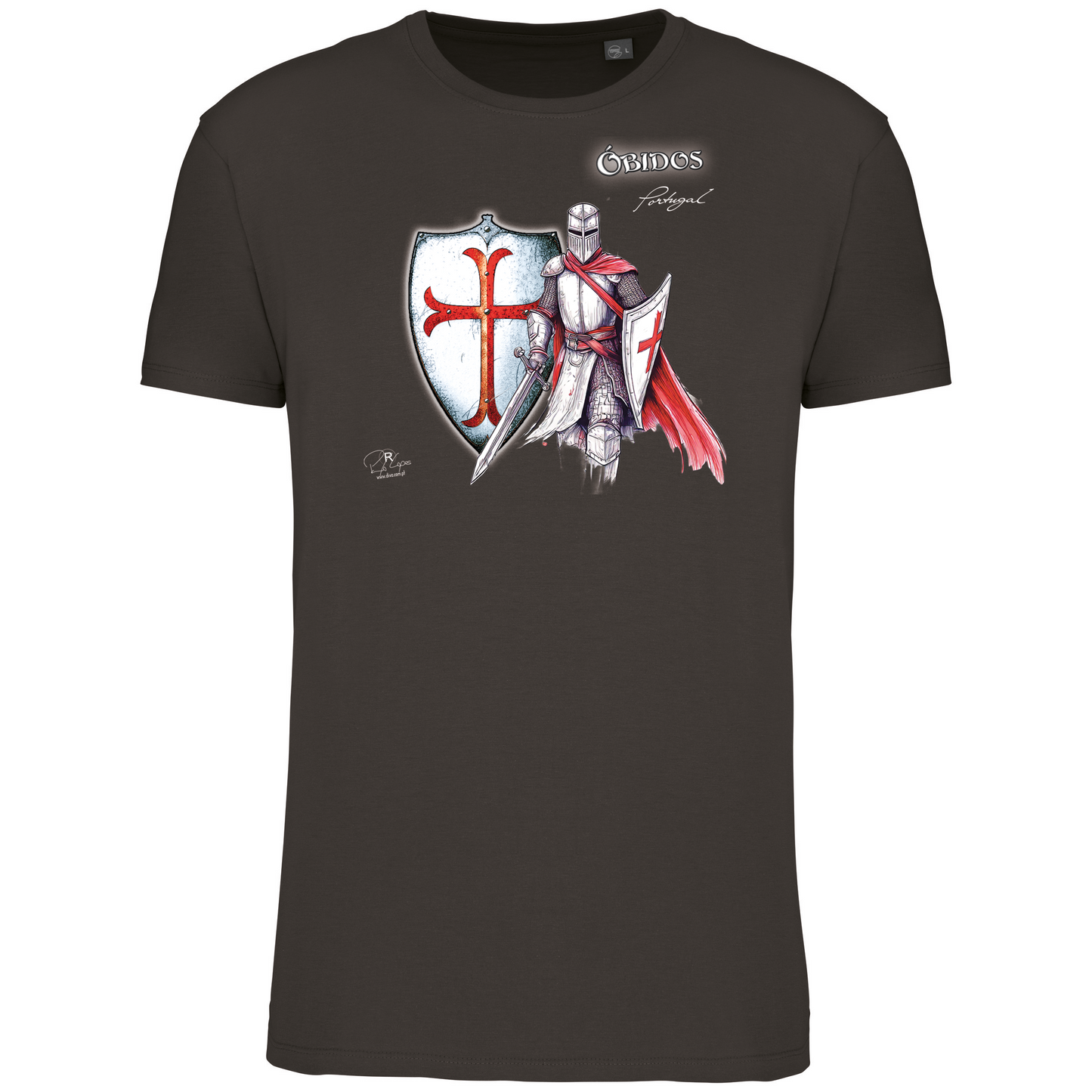 T-Shirt Algodão Biológico Templário Óbidos