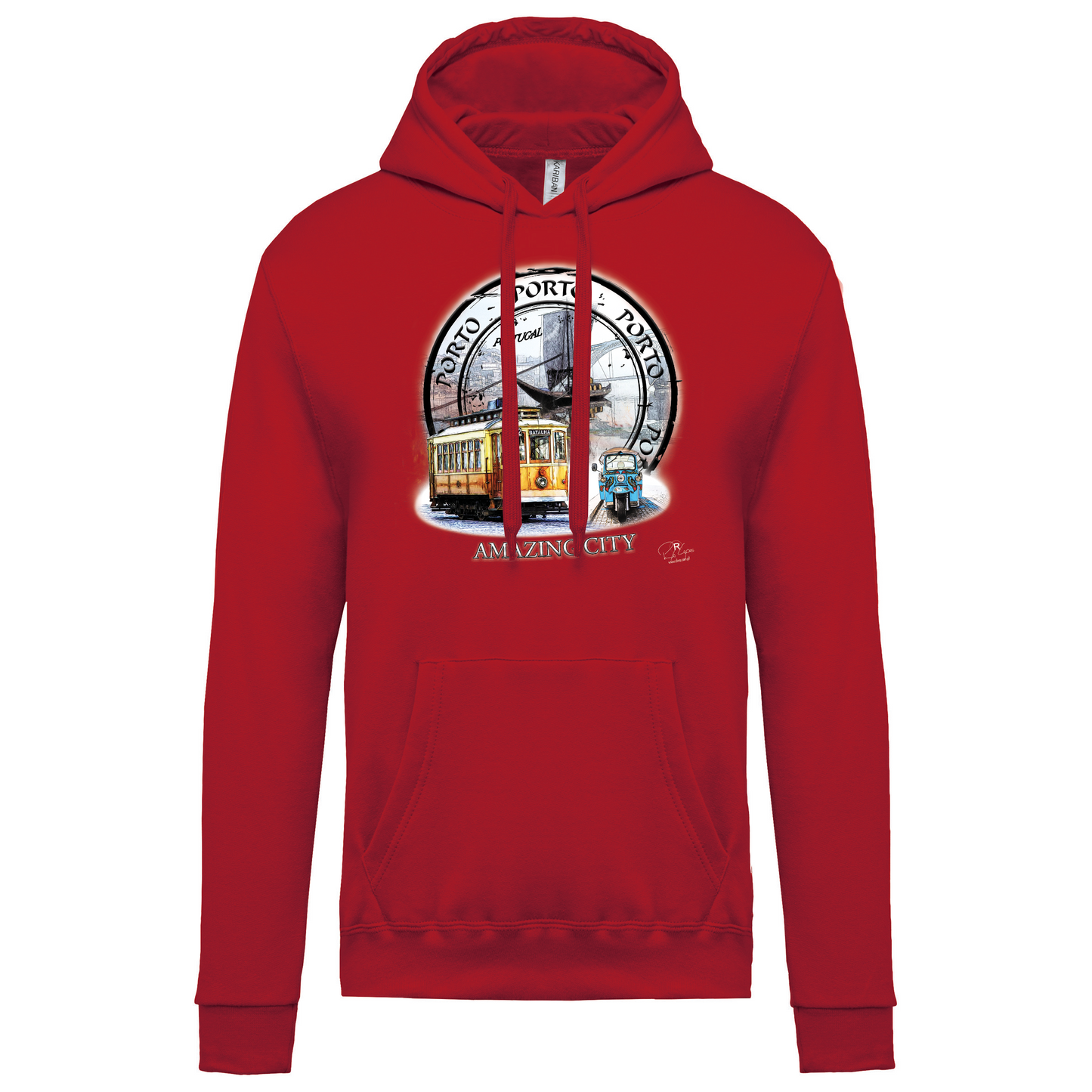 Sweatshirt Kariban com Capuz Amazing City Porto