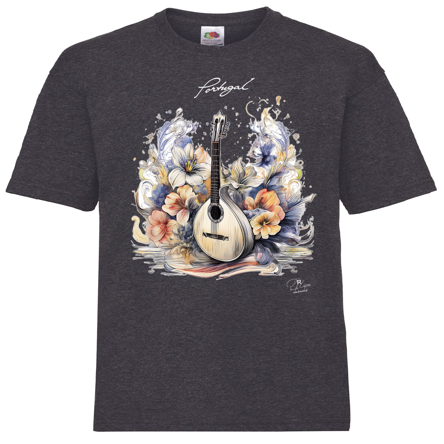 T-shirt Fruit of the Loom Kids Guitarra Portuguesa