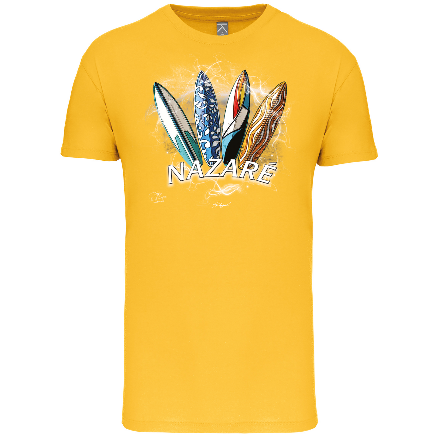 T-Shirt Algodão Biológico Surfboards Nazaré