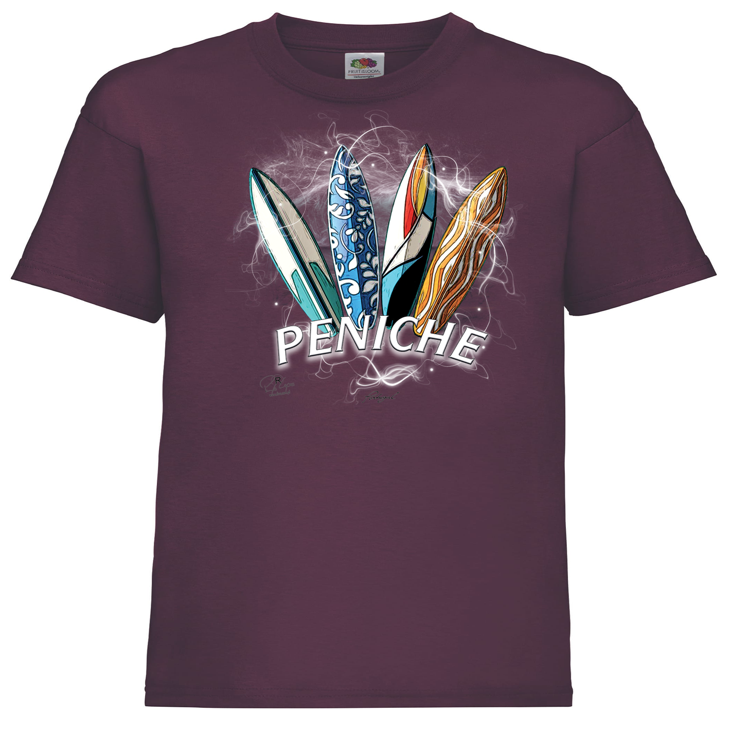 T-shirt Fruit of the Loom Kids Surfboards Peniche