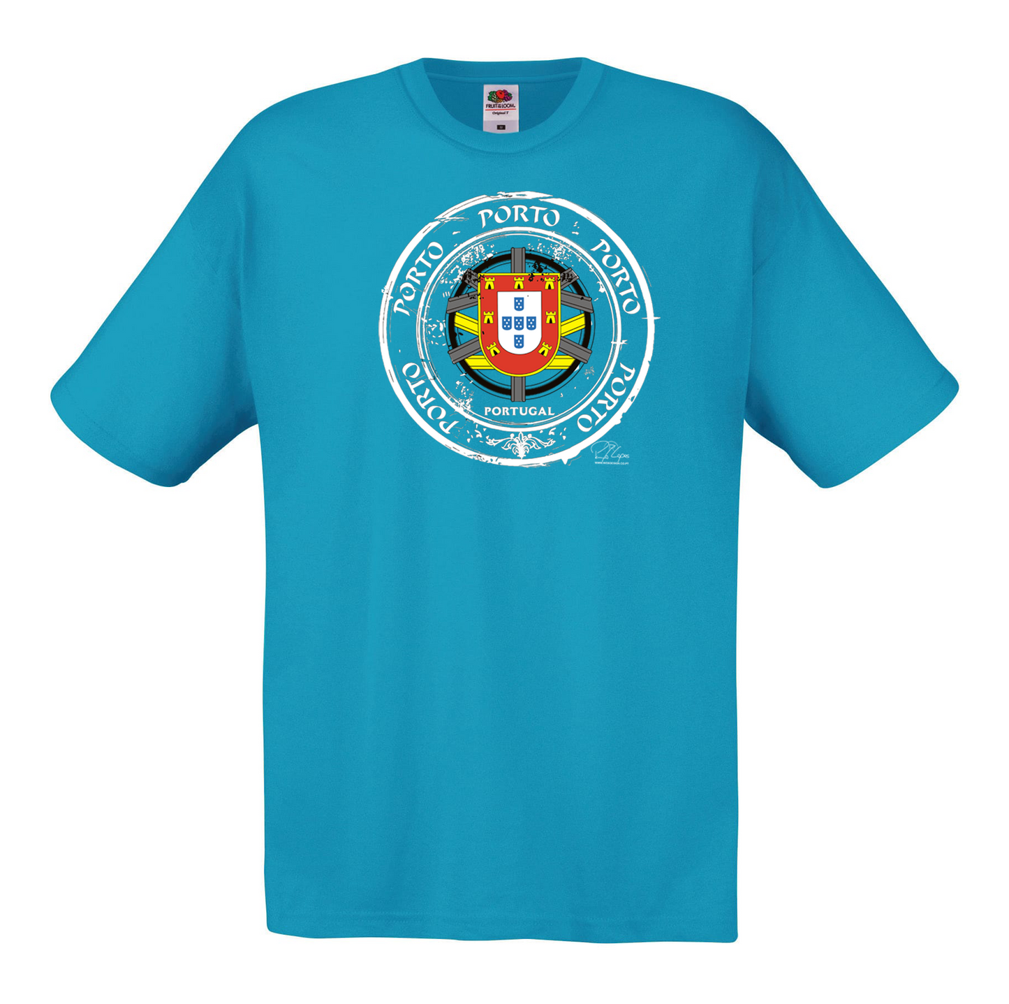 T-shirt Fruit of the Loom, Original 145g, Selo Escudo Porto
