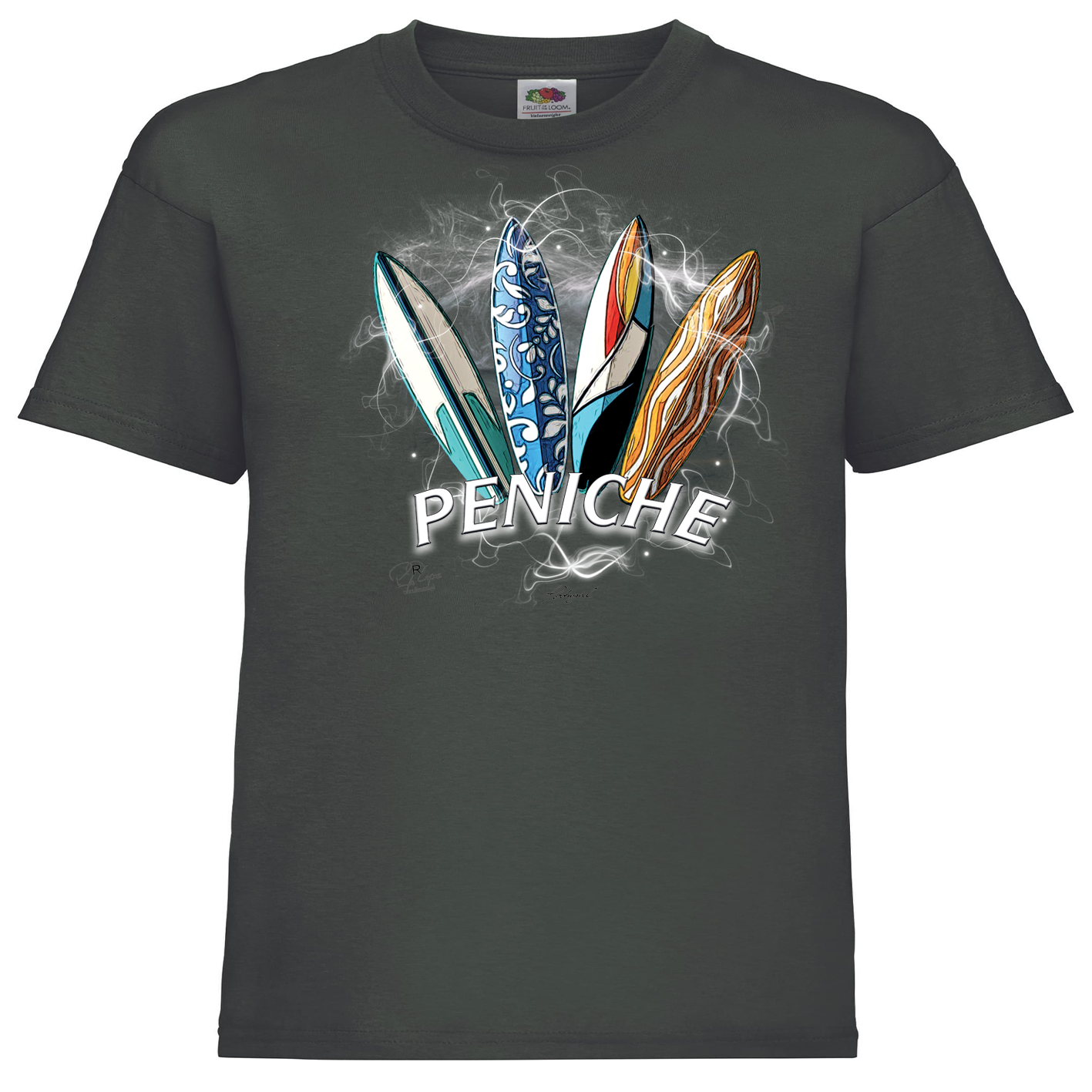 T-shirt Fruit of the Loom Kids Surfboards Peniche