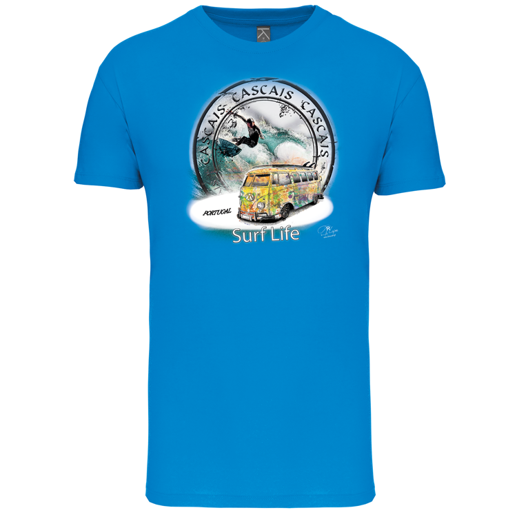 T-Shirt Algodão Biológico Surf Life Cascais