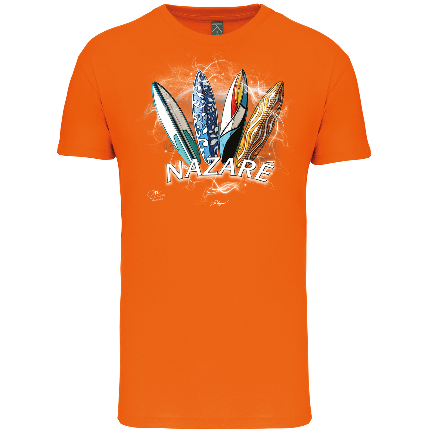 T-Shirt Algodão Biológico Surfboards Nazaré