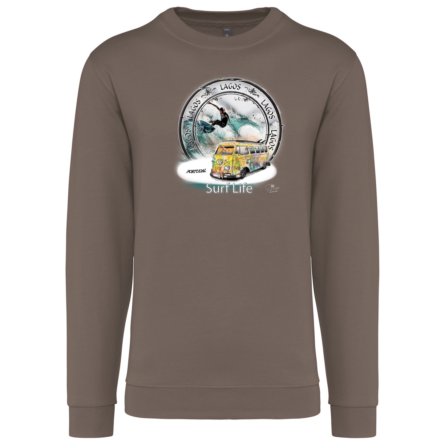Sweatshirt Kariban sem Capuz Surf Life Lagos