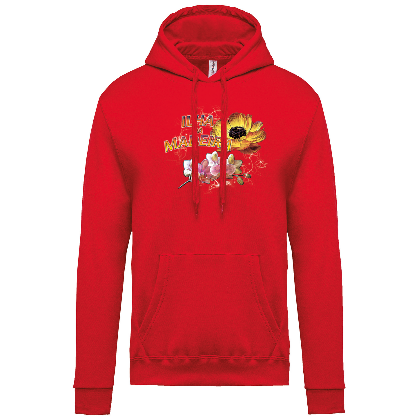 Sweatshirt Kariban com Capuz Madeira Flowers