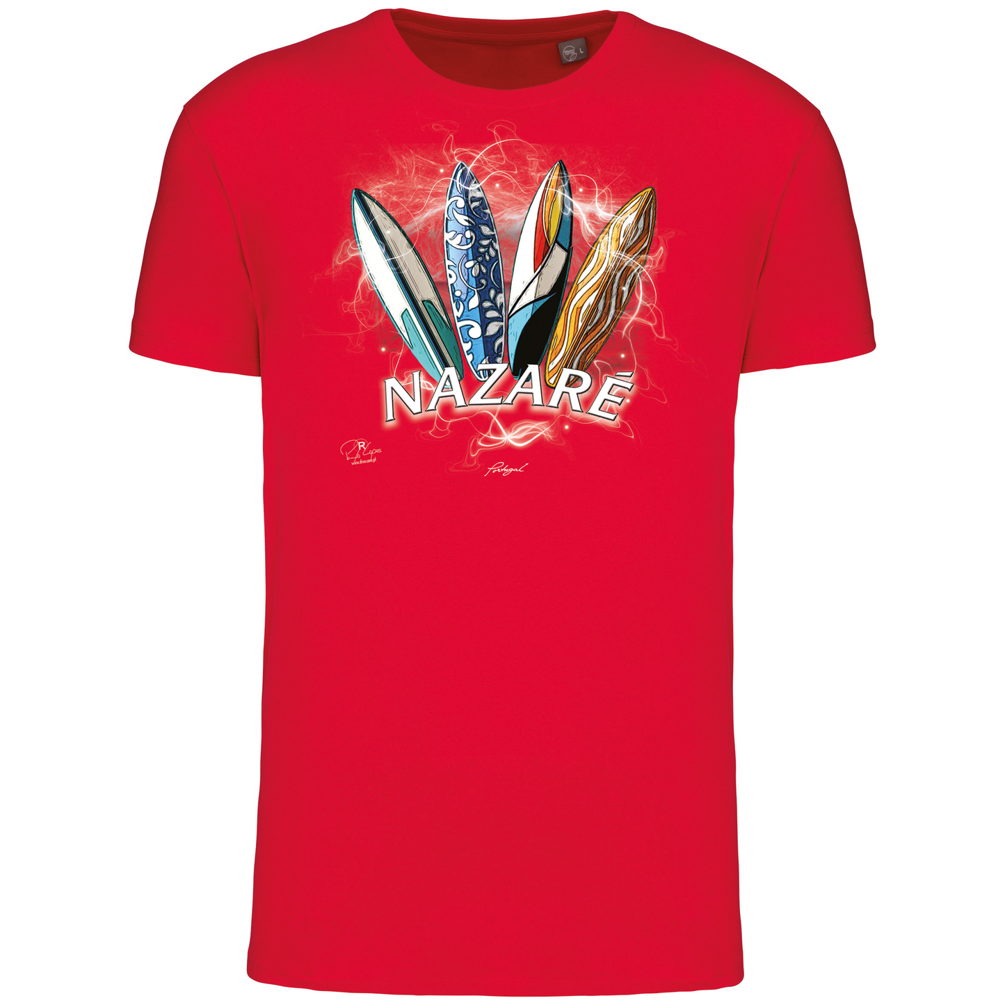 T-Shirt Algodão Biológico Surfboards Nazaré