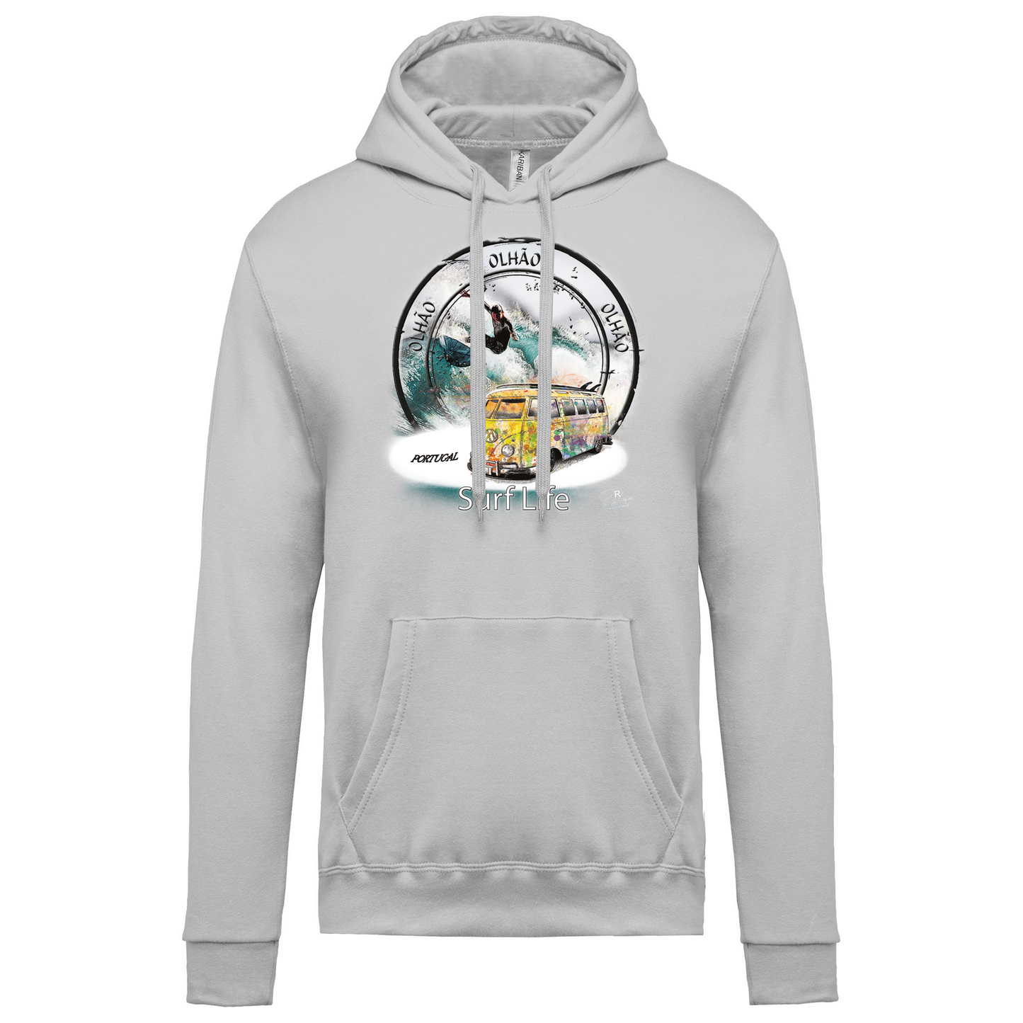 Sweatshirt Kariban com Capuz Surf Life Olhão