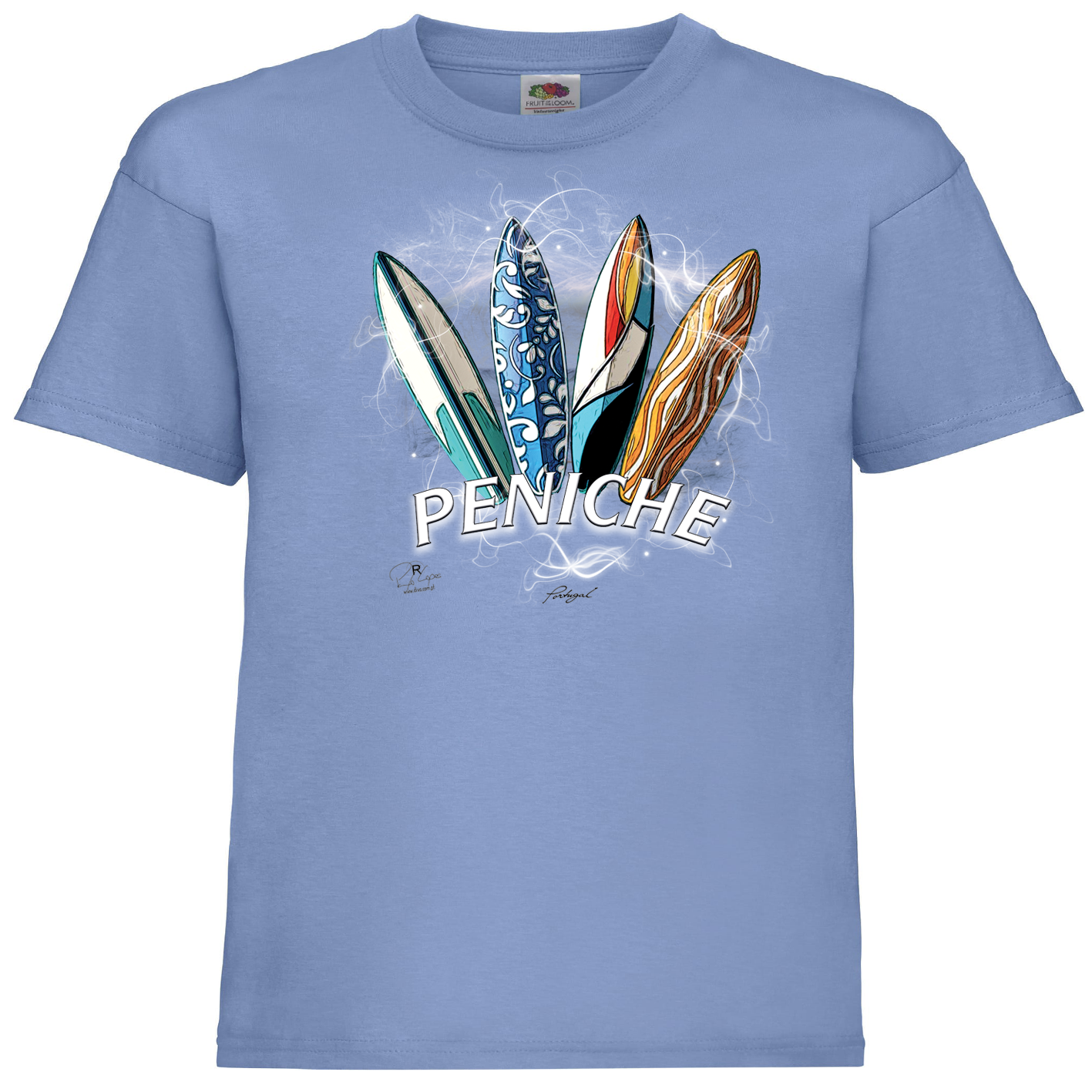 T-shirt Fruit of the Loom Kids Surfboards Peniche
