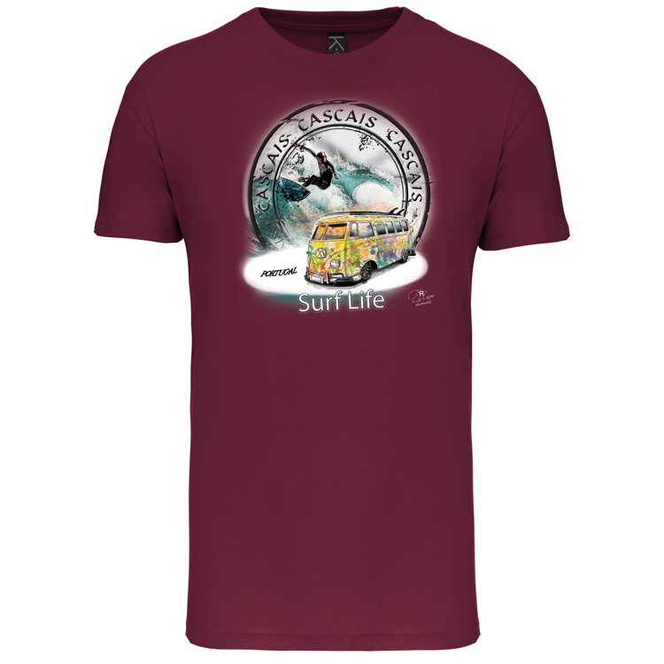 T-Shirt Algodão Biológico Surf Life Cascais