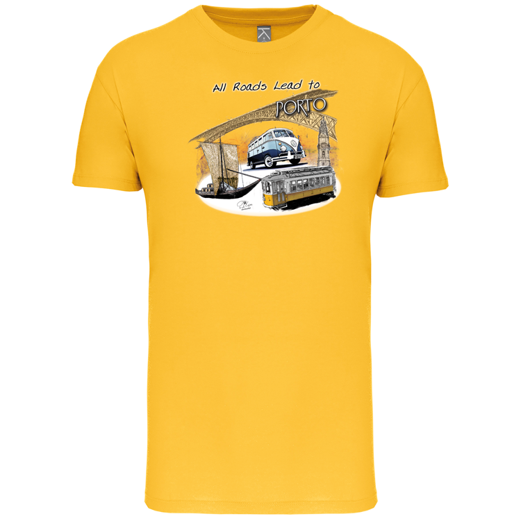 T-Shirt Algodão Biológico All Roads Lead to Porto