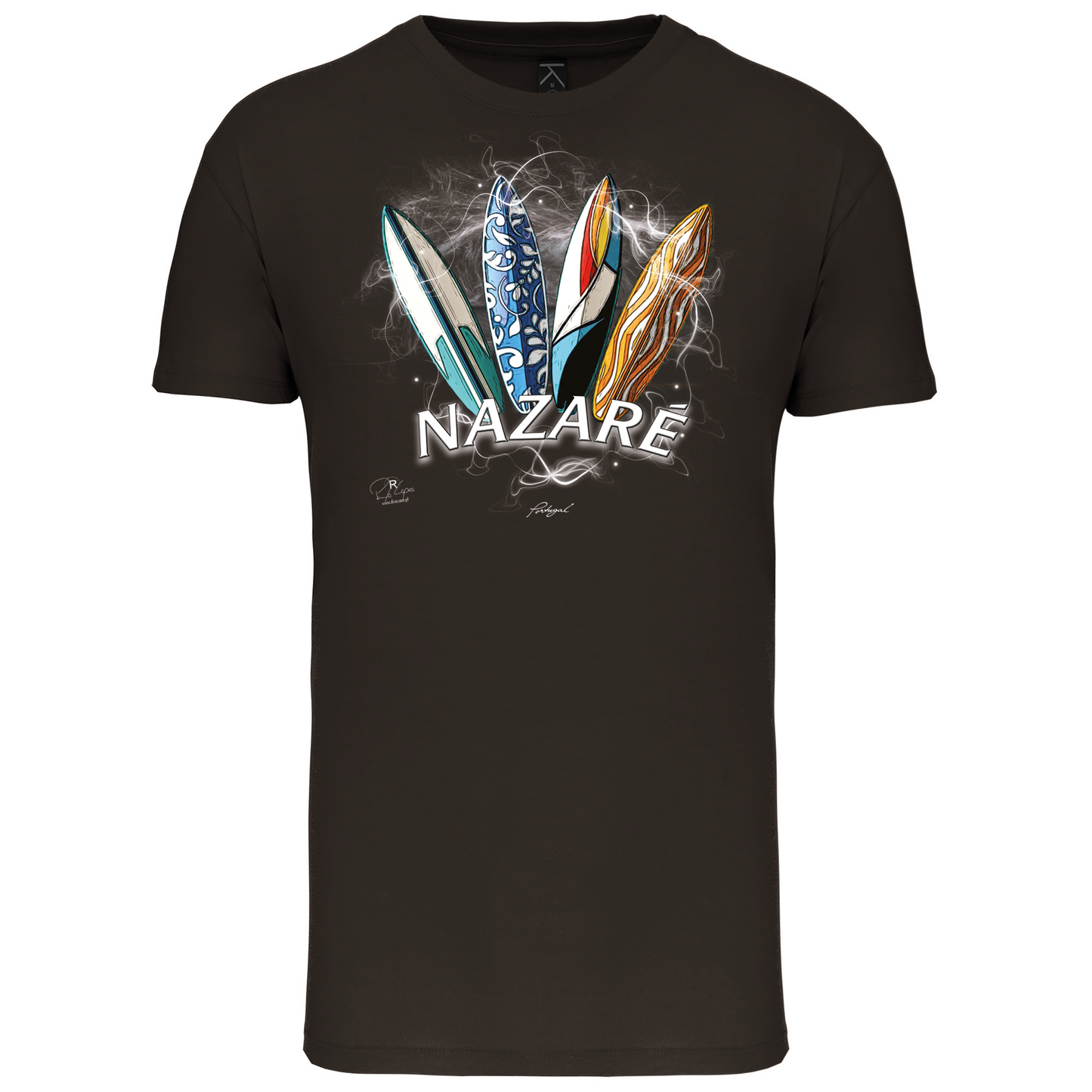 T-Shirt Algodão Biológico Surfboards Nazaré