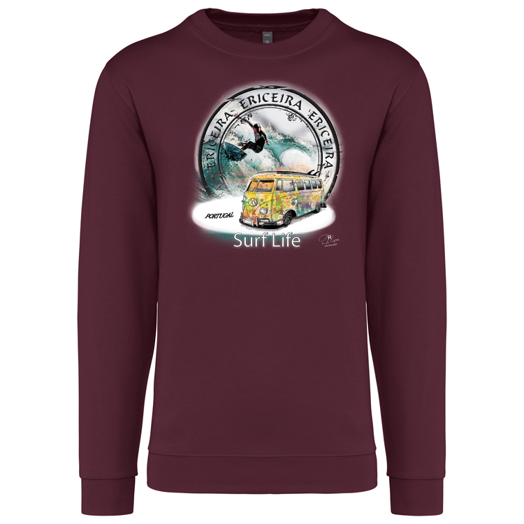 Sweatshirt Kariban sem Capuz Surf Life Ericeira