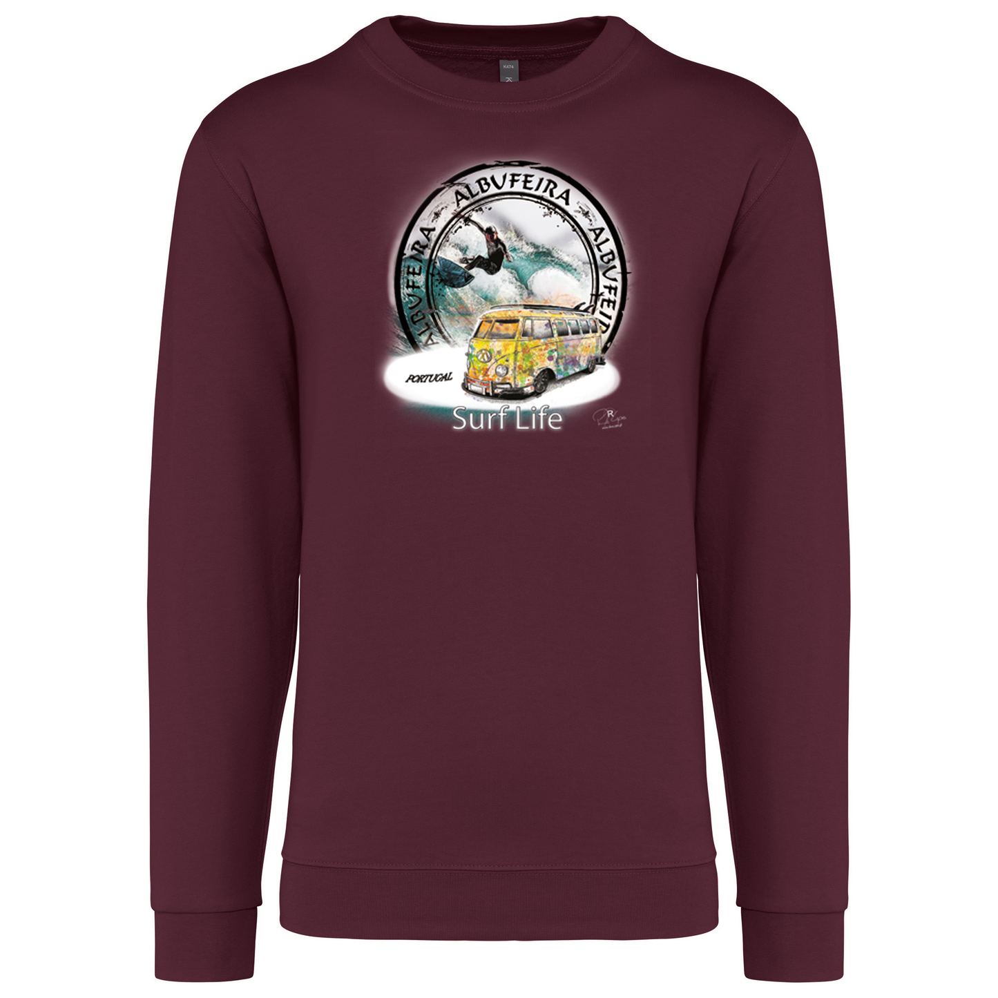 Sweatshirt Kariban sem Capuz Surf Life Albufeira