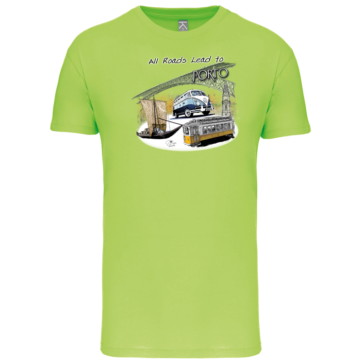 T-Shirt Algodão Biológico All Roads Lead to Porto