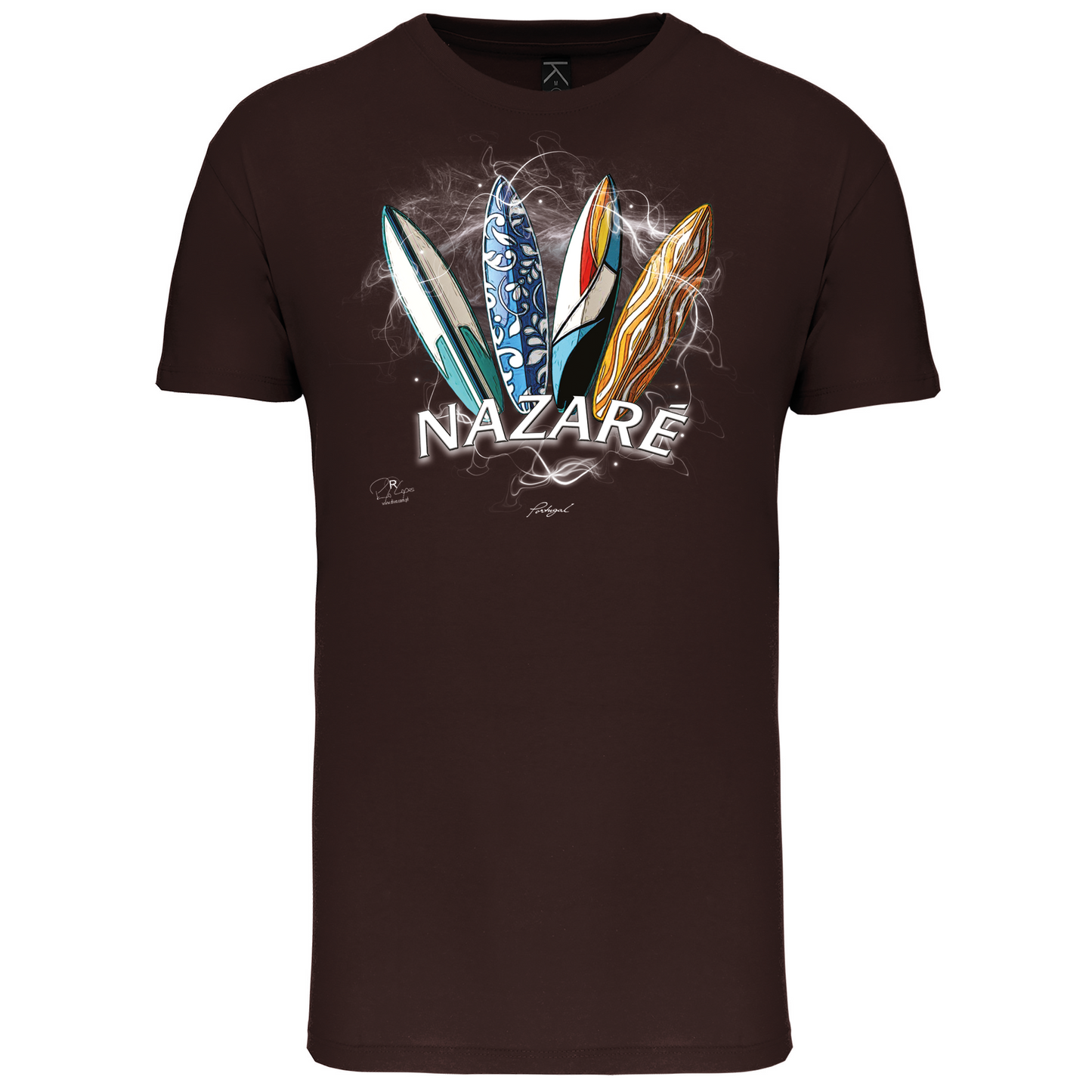T-Shirt Algodão Biológico Surfboards Nazaré