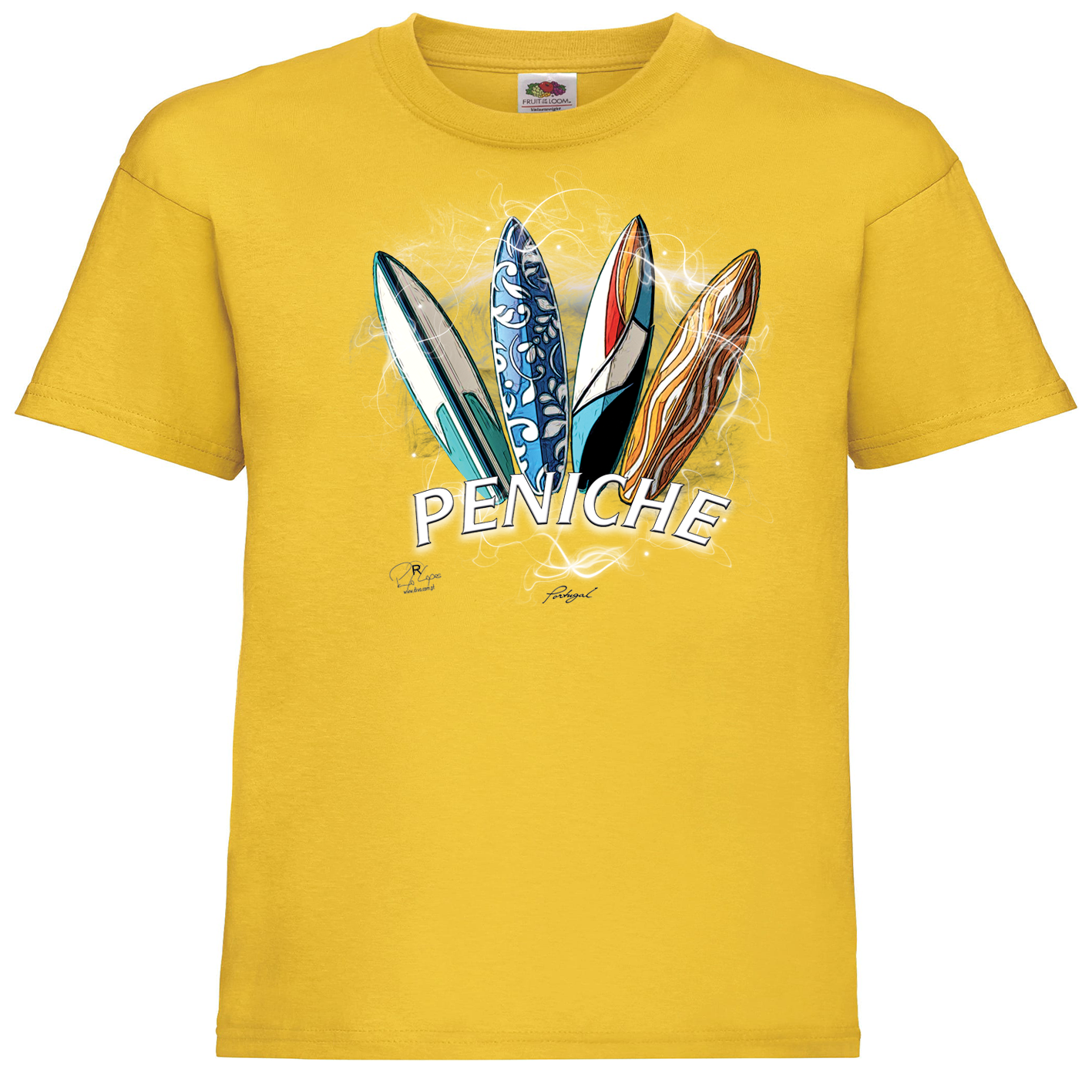 T-shirt Fruit of the Loom Kids Surfboards Peniche