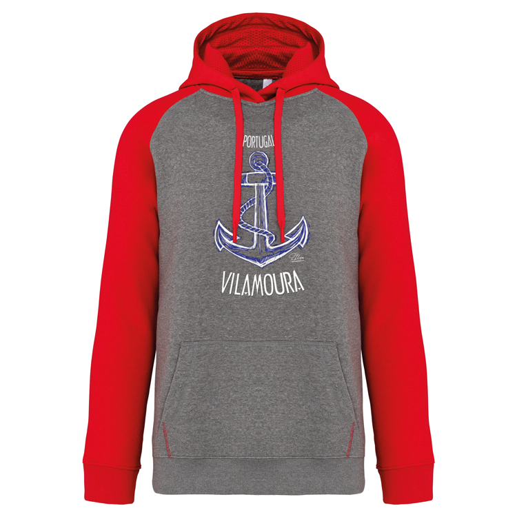 Sweatshirt Bicolor com capuz Âncora Vilamoura