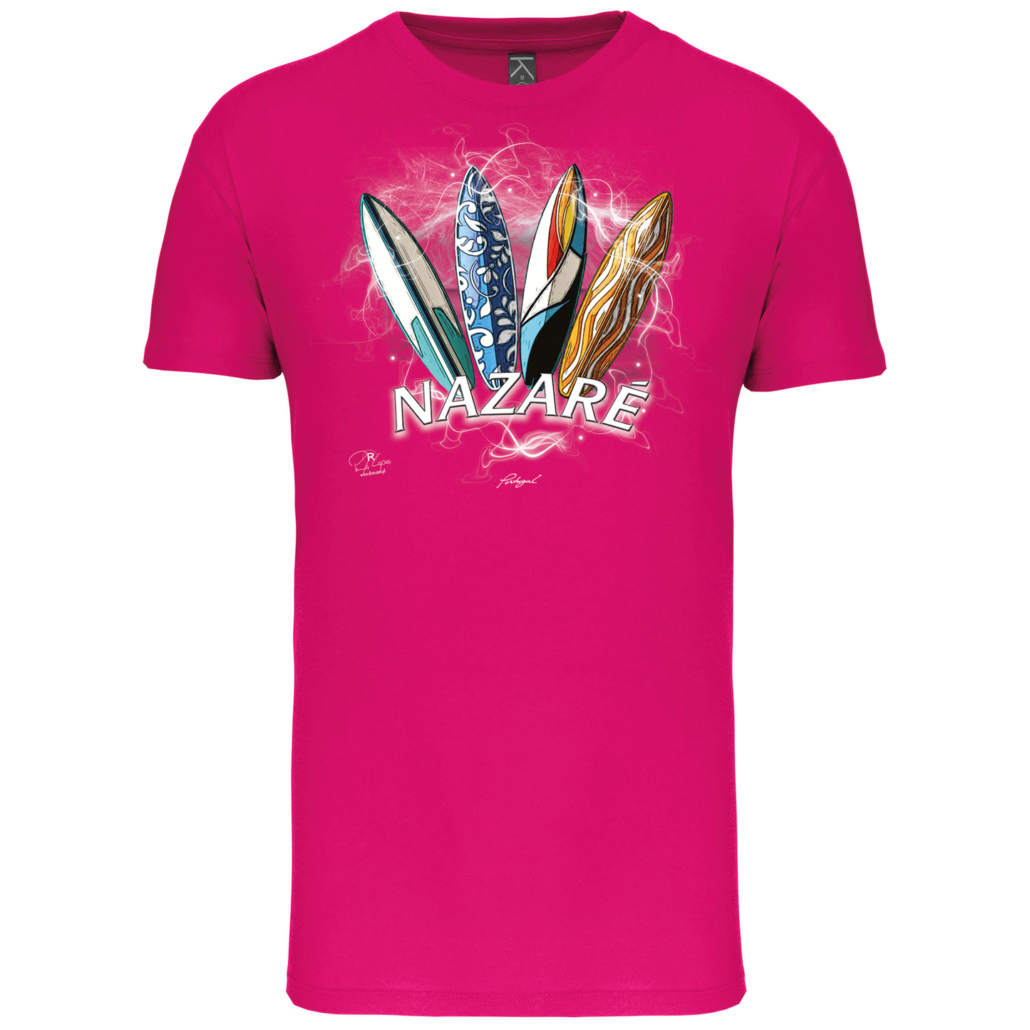 T-Shirt Algodão Biológico Surfboards Nazaré