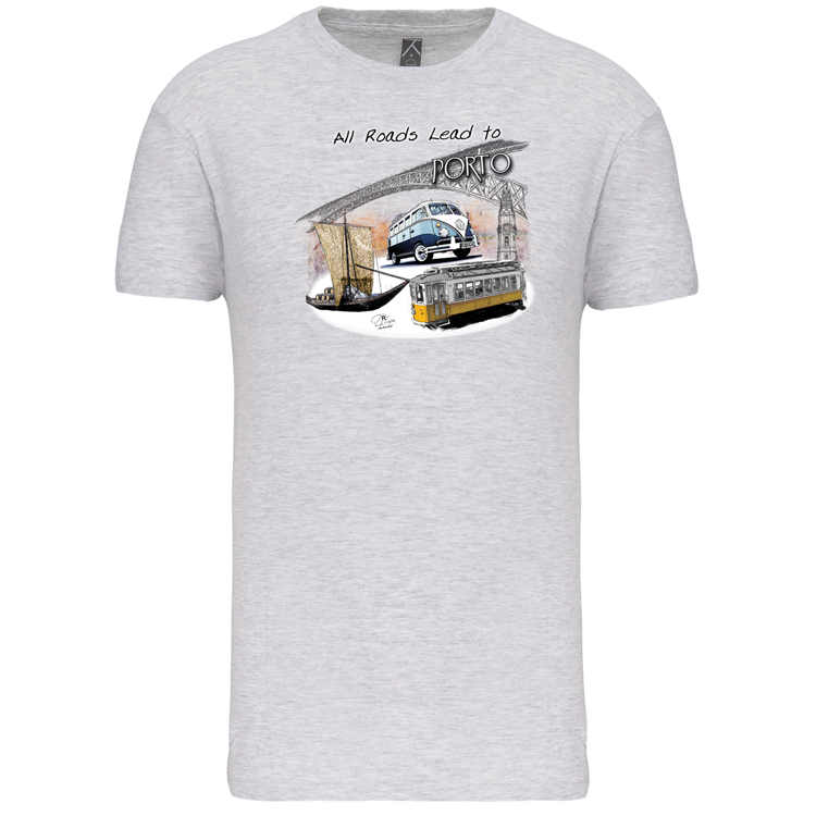 T-Shirt Algodão Biológico All Roads Lead to Porto