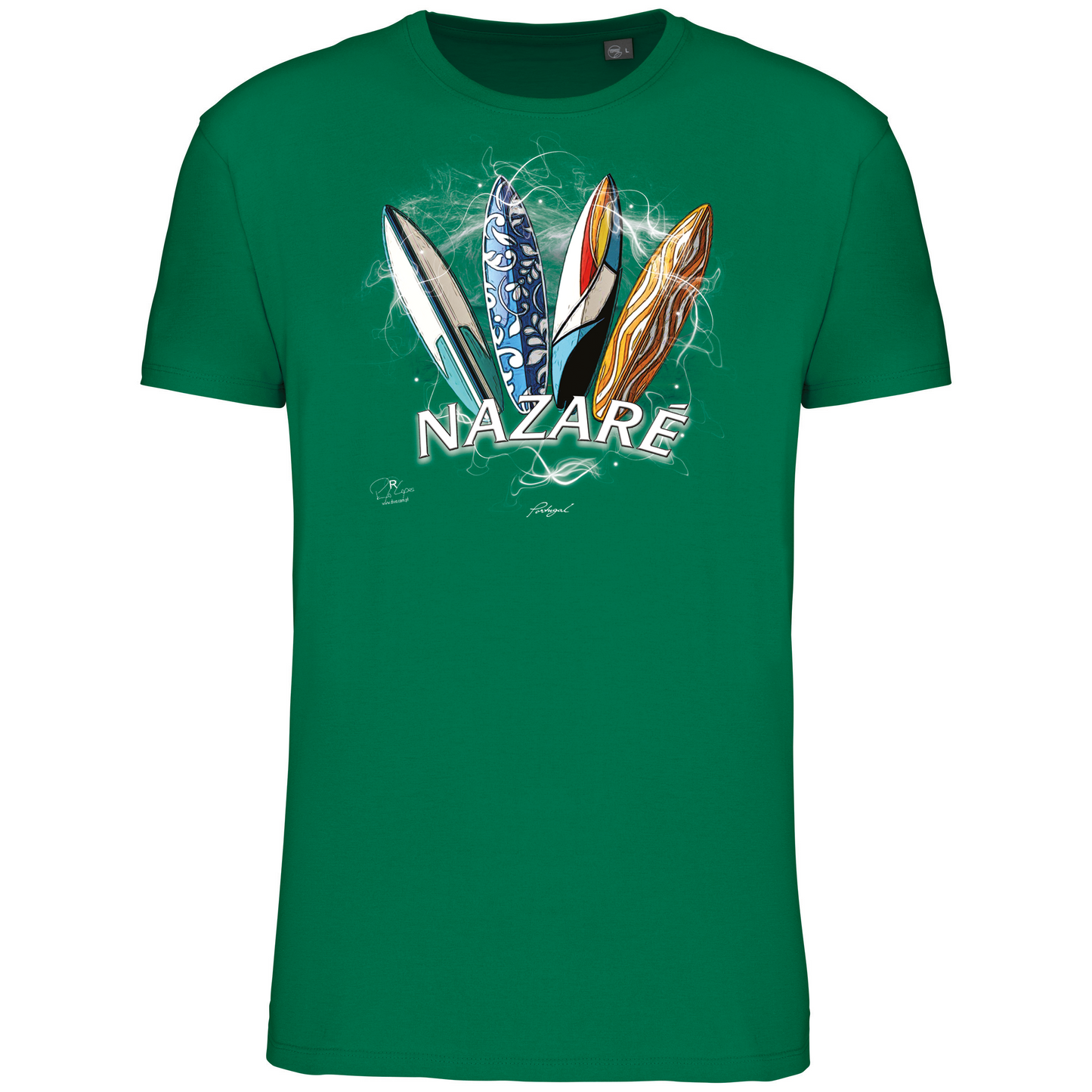 T-Shirt Algodão Biológico Surfboards Nazaré