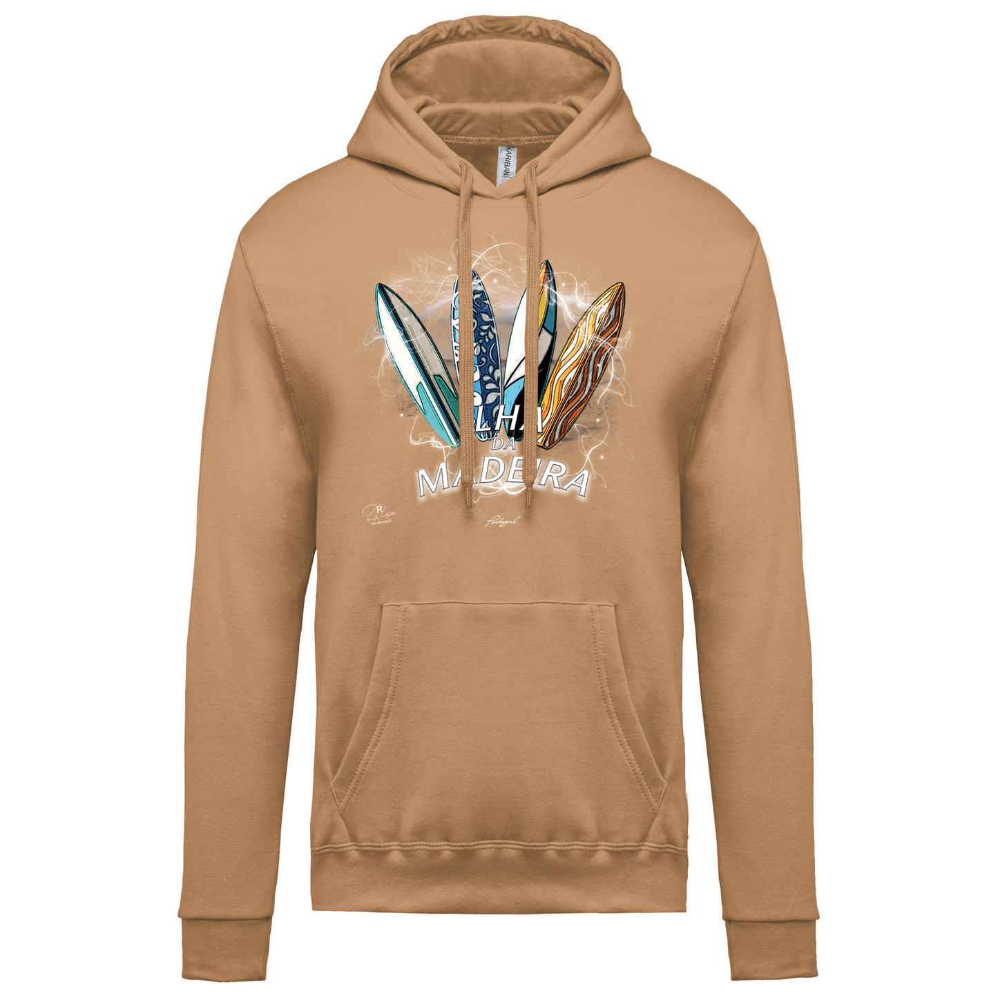 Sweatshirt Kariban com Capuz Surfboards Ilha da Madeira