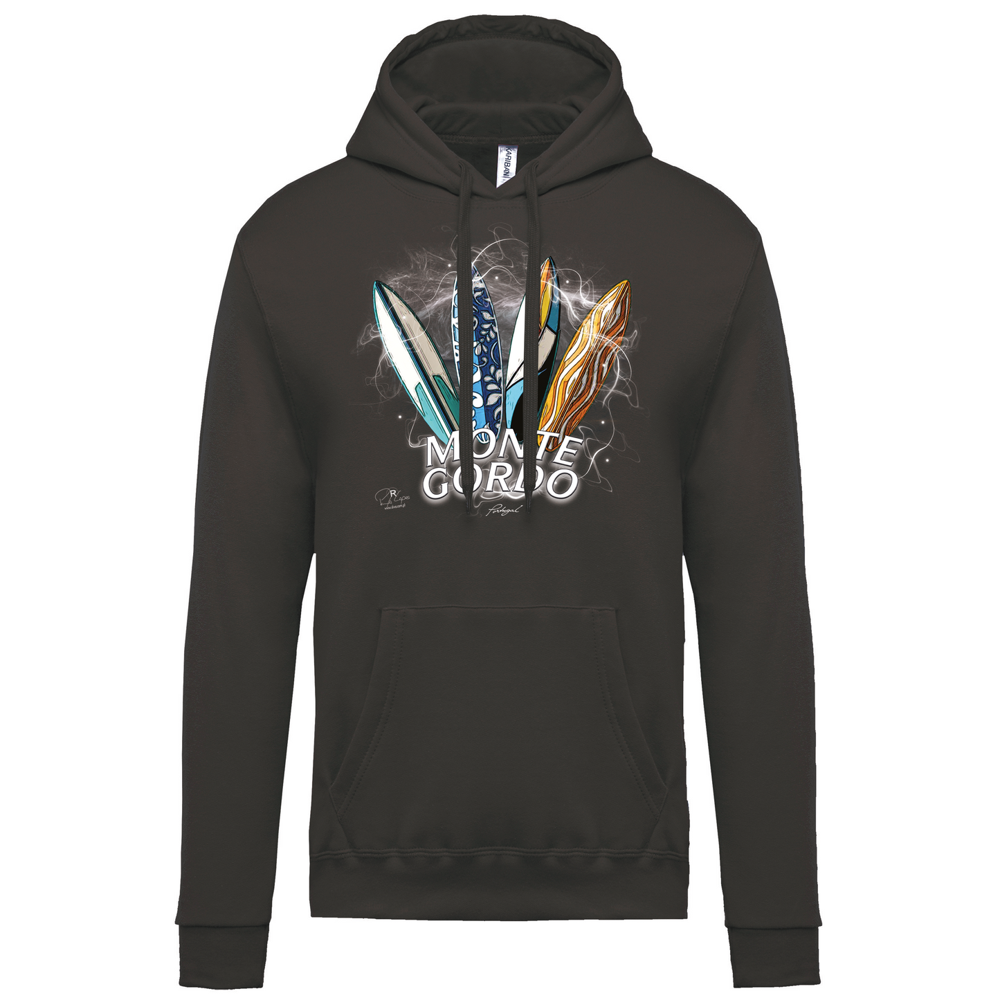 Sweatshirt Kariban com Capuz Surfboards Monte Gordo
