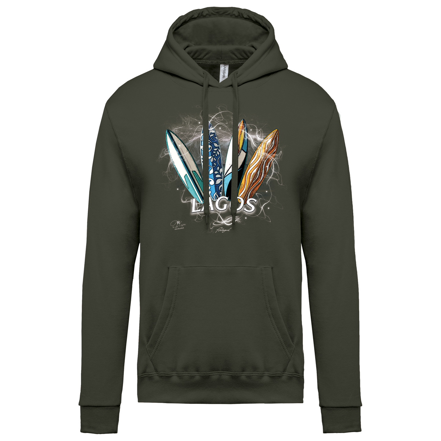 Sweatshirt Kariban com Capuz Surfboards Lagos