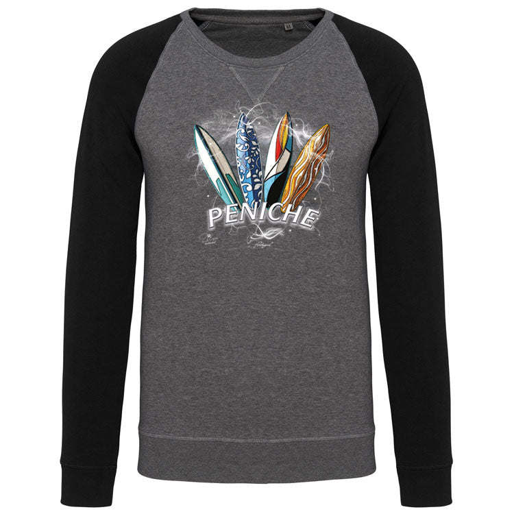 Sweatshirt Bicolor sem capuz Surfboards Peniche