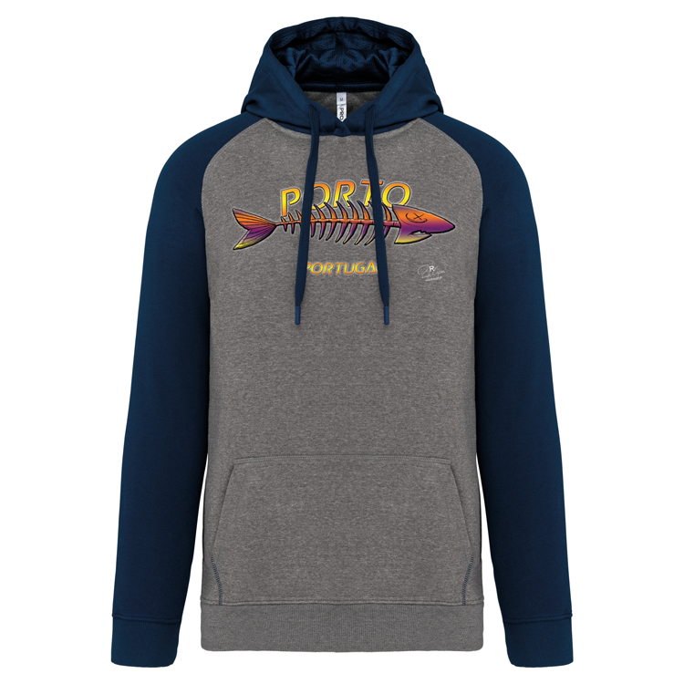 Sweatshirt Bicolor com capuz Espinha Porto