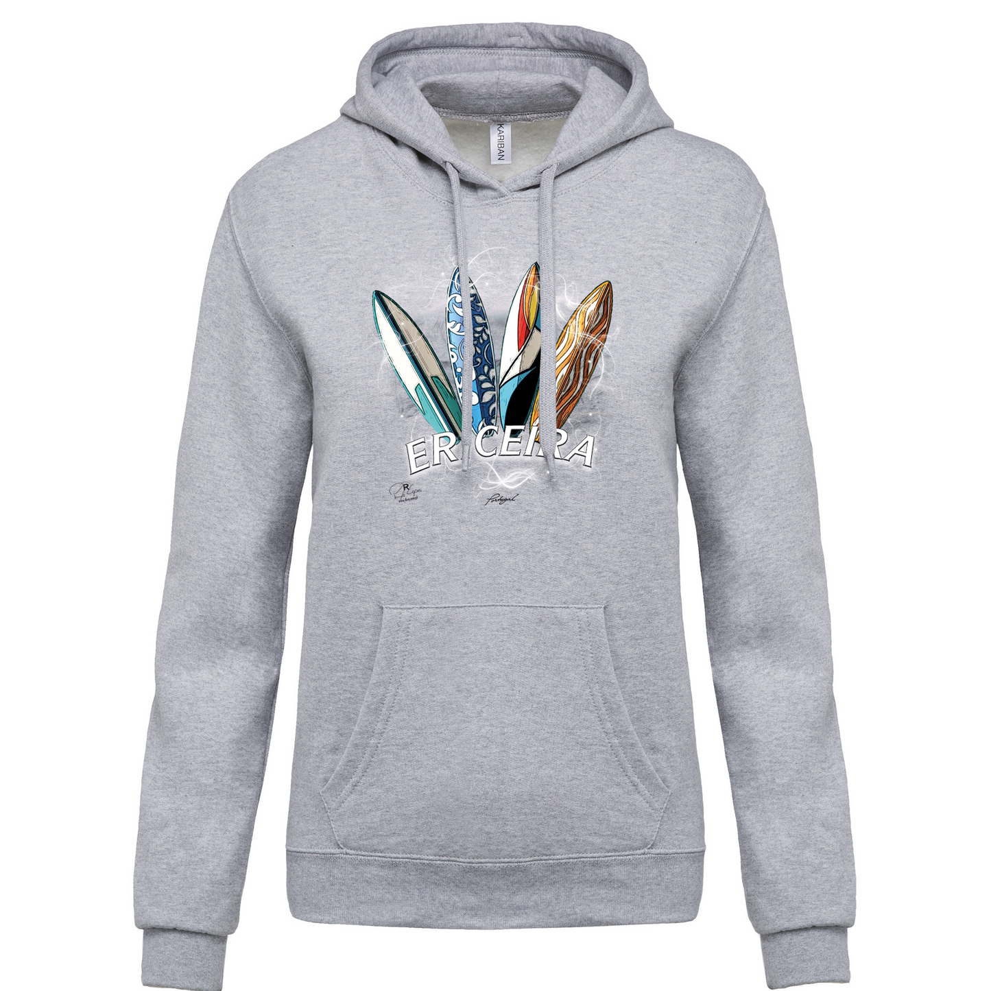 Sweatshirt Kariban com Capuz Surfboards Ericeira