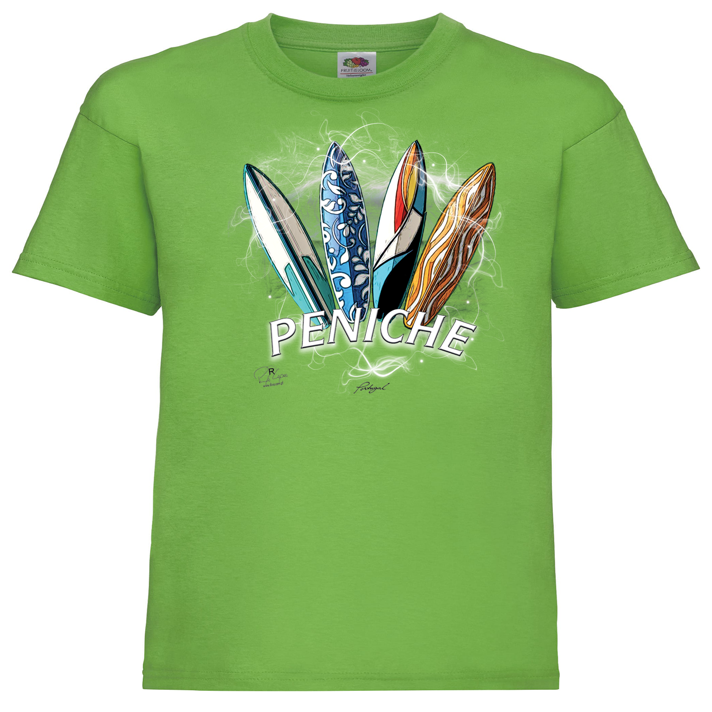 T-shirt Fruit of the Loom Kids Surfboards Peniche