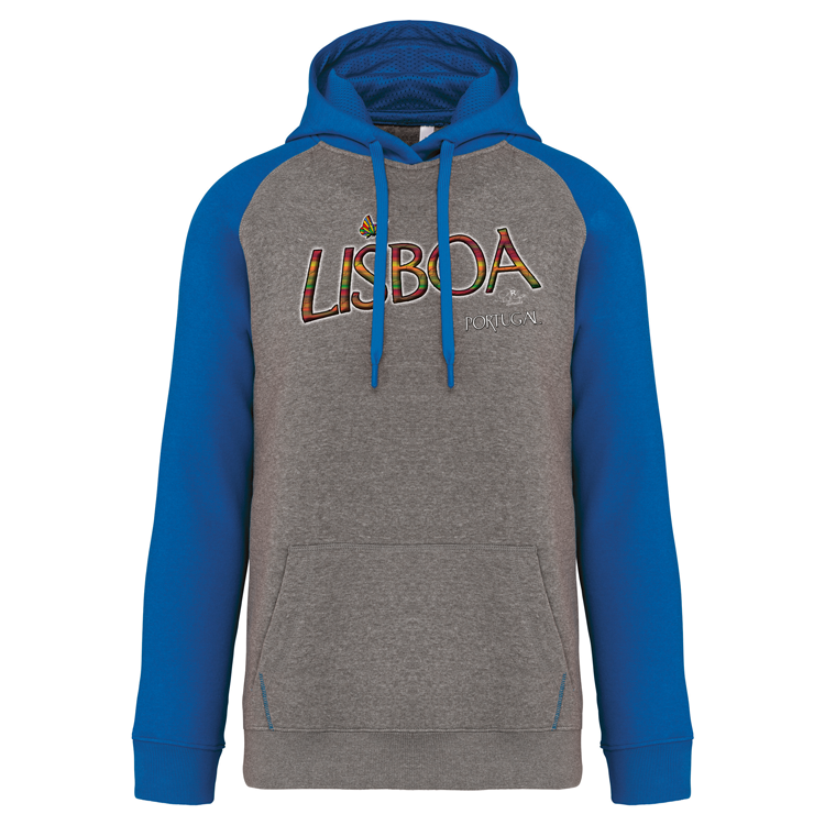 Sweatshirt Bicolor com capuz Borboleta Lisboa