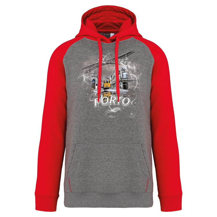 Sweatshirt Bicolor com capuz Carreira 22