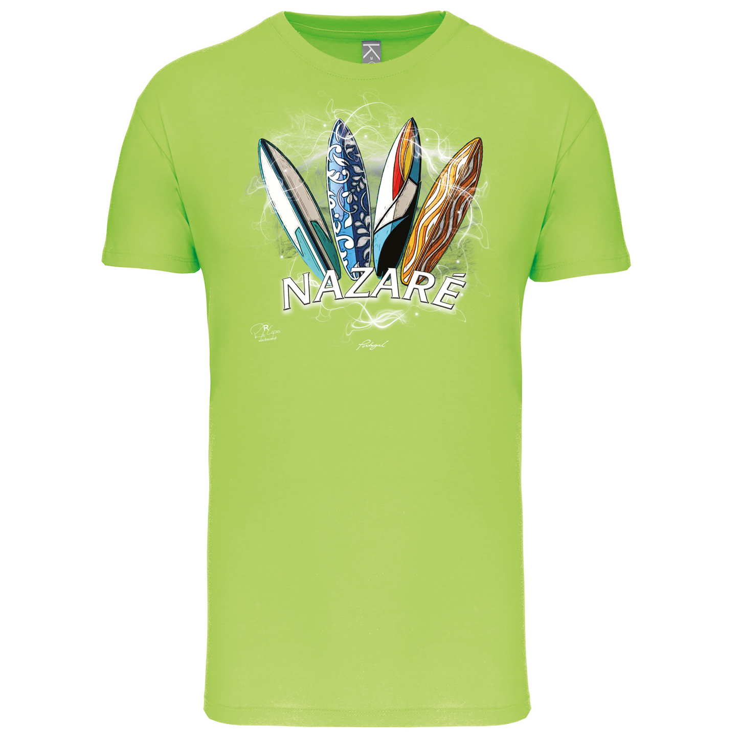 T-Shirt Algodão Biológico Surfboards Nazaré