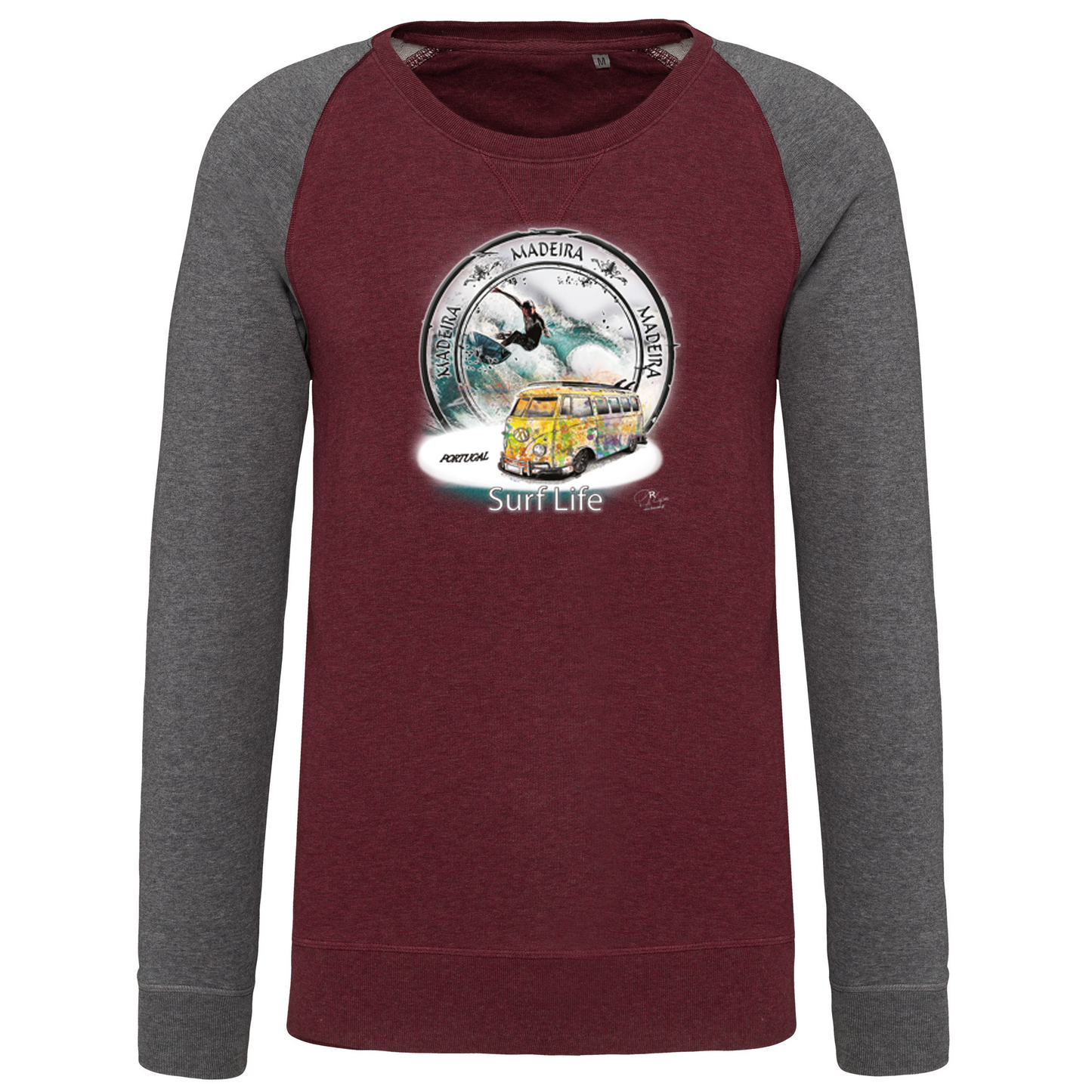 Sweatshirt Bicolor sem capuz Surf Life Ilha da Madeira