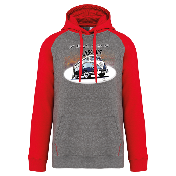 Sweatshirt Bicolor com capuz All Roads Lead to Cascais