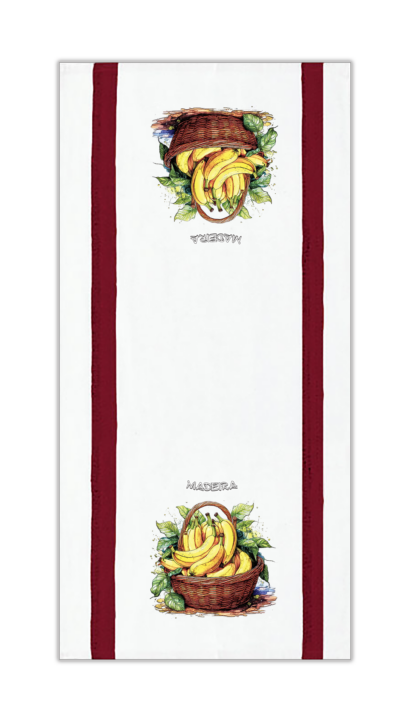 Panos de Cozinha Cesto de Bananas
