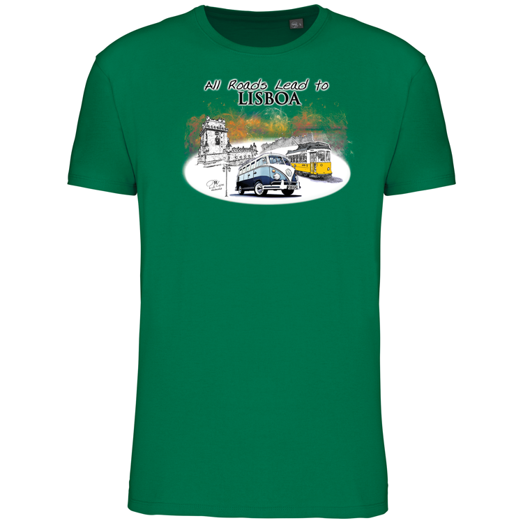 T-Shirt Algodão Biológico All Roads Lead to Lisboa