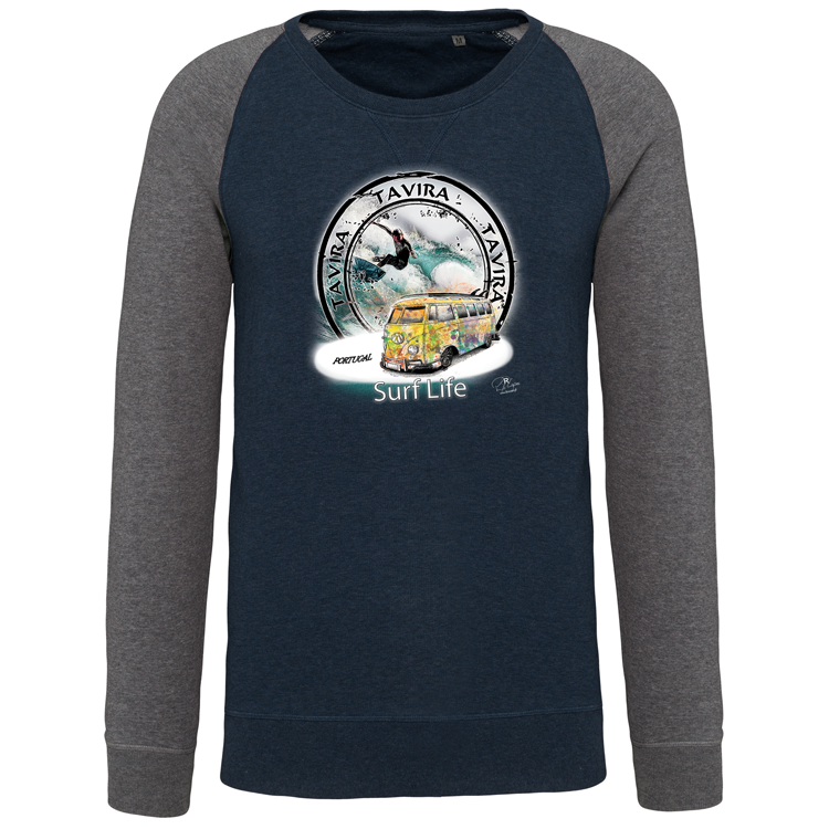 Sweatshirt Bicolor sem capuz Surf Life Tavira
