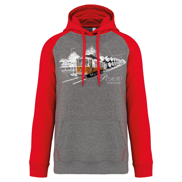 Sweatshirt Bicolor com capuz Pipas