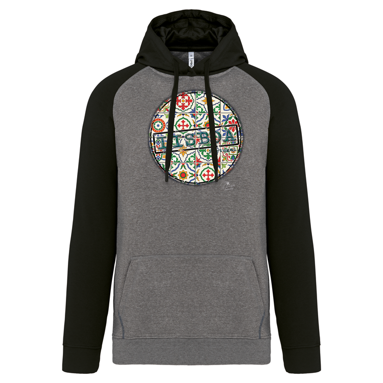 Sweatshirt Bicolor com capuz Pin Lisboa