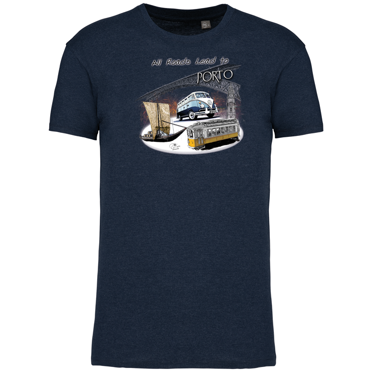 T-Shirt Algodão Biológico All Roads Lead to Porto