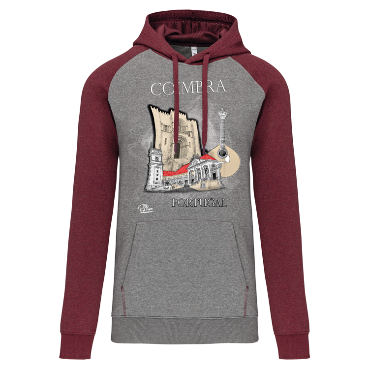 Sweatshirt Bicolor com capuz Sé de Coimbra