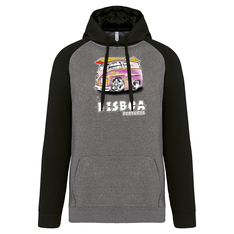Sweatshirt Bicolor com capuz Gorduxinha Lisboa