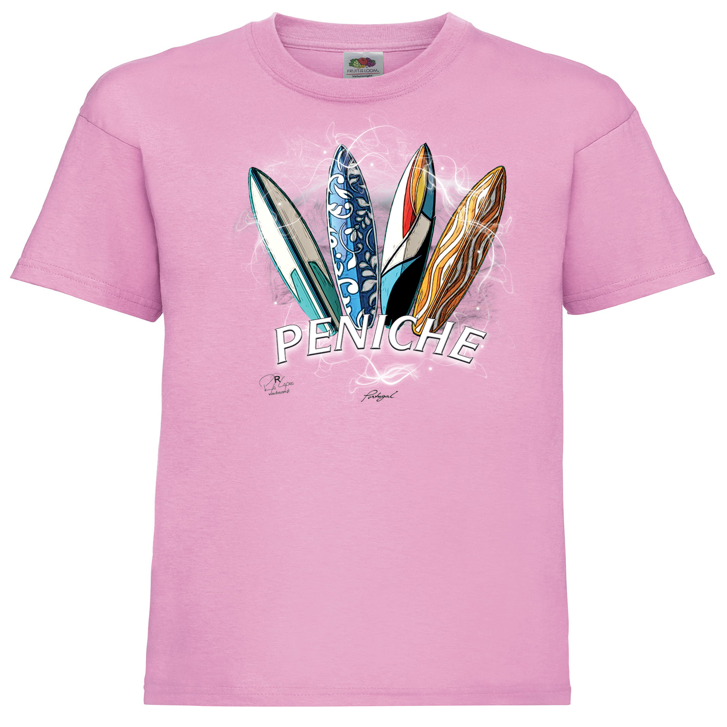 T-shirt Fruit of the Loom Kids Surfboards Peniche